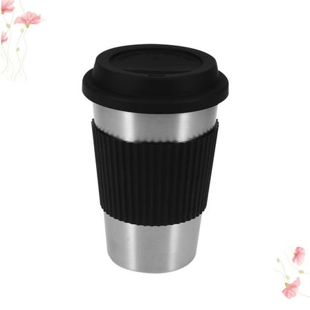 WEAVILUX Spillproof Coffee Travel Mug Stainless Steel with Lid Black 1Pack