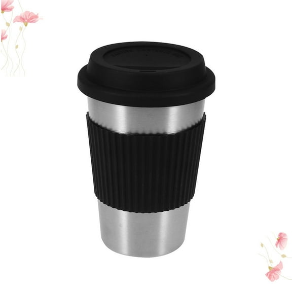 WEAVILUX Spillproof Coffee Travel Mug Stainless Steel with Lid Black 1Pack