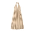 thumbnail image 2 of LIaqionyy Women Cotton Linen Maxi Dress Sleeveless Backless V Neck Flowy Boho Casual Beach Long Sundress for Womens, 2 of 5