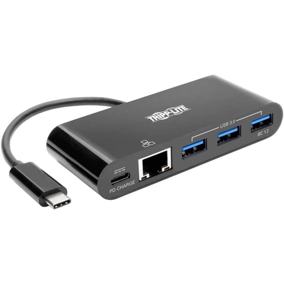 Estación de acoplamiento USB C a Gigabit Ethernet de Tripp Lite con USB-