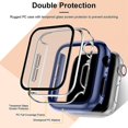 thumbnail image 5 of 2PC Tempered Glass+cover For Apple Watch Accessories 45mm 41mm 44mm 40mm 42mm Screen Protector Apple watch Case serie 9 4 5 6 SE 7 8, 5 of 10