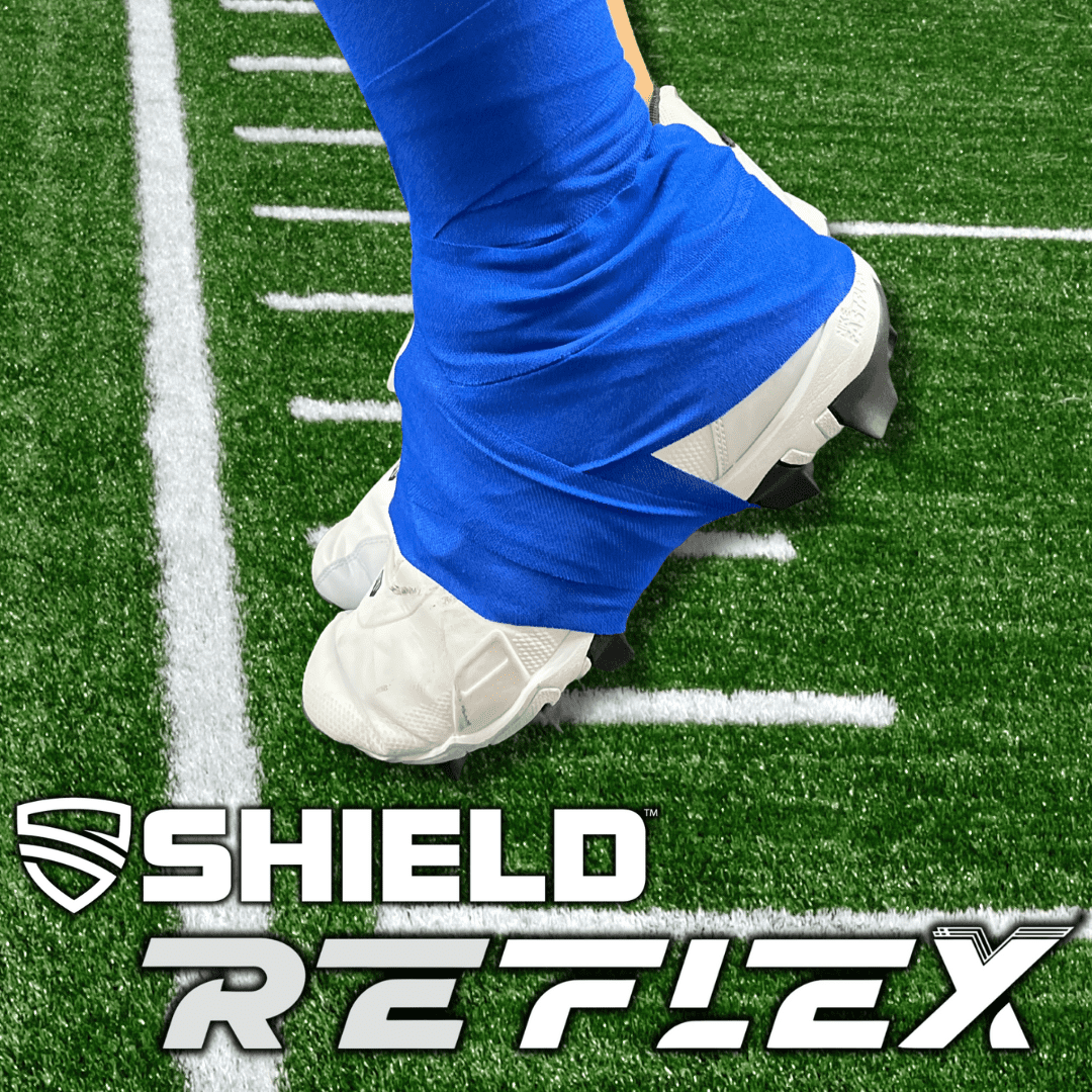 Shield Reflex | Stretch Athletic Tape, Tear by Hand, Made in USA, Thin, Flexible, Elastic Sports Tape, Spatting Football Tape 6 Pack (Arctic White, 2 Inch)