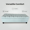 thumbnail image 3 of CQSXDA Functional  Storage Ottoman Bench 50.25 Inch with Safety Hinges for Living Dining Room and Hallway, Baby Blue-Polyester, 3 of 7