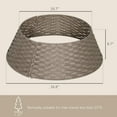 thumbnail image 7 of Demi Bonn 27" Rustic Christmas Tree Skirt, Plastic Woven Christmas Tree Collar for Party, Holiday, Home Decoration, Brown, 7 of 7