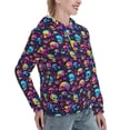 thumbnail image 6 of Wukai mushroom Skull star Print Womens Hoodies Fleece Sweatshirts Long Sleeve Sweaters Pullover Fall Outfits Winter Clothes-Small, 6 of 7