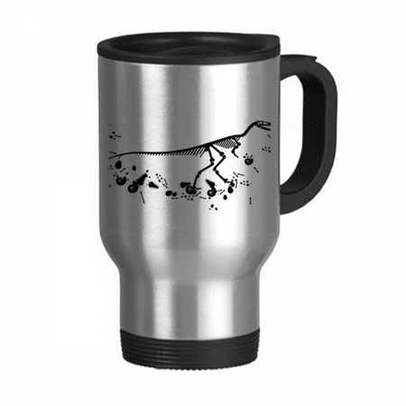

Huge Dinosaur Grass Bone Bones Travel Mug Flip Lid Stainless Steel Cup Car Tumbler Thermos