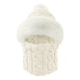 thumbnail image 4 of HJYCHN Winter Hats for Women Thermal Hat with Integrated Scarf for Cold Weather Windproof Riding and Outdoor Activities Winter Hat White One Size, 4 of 4