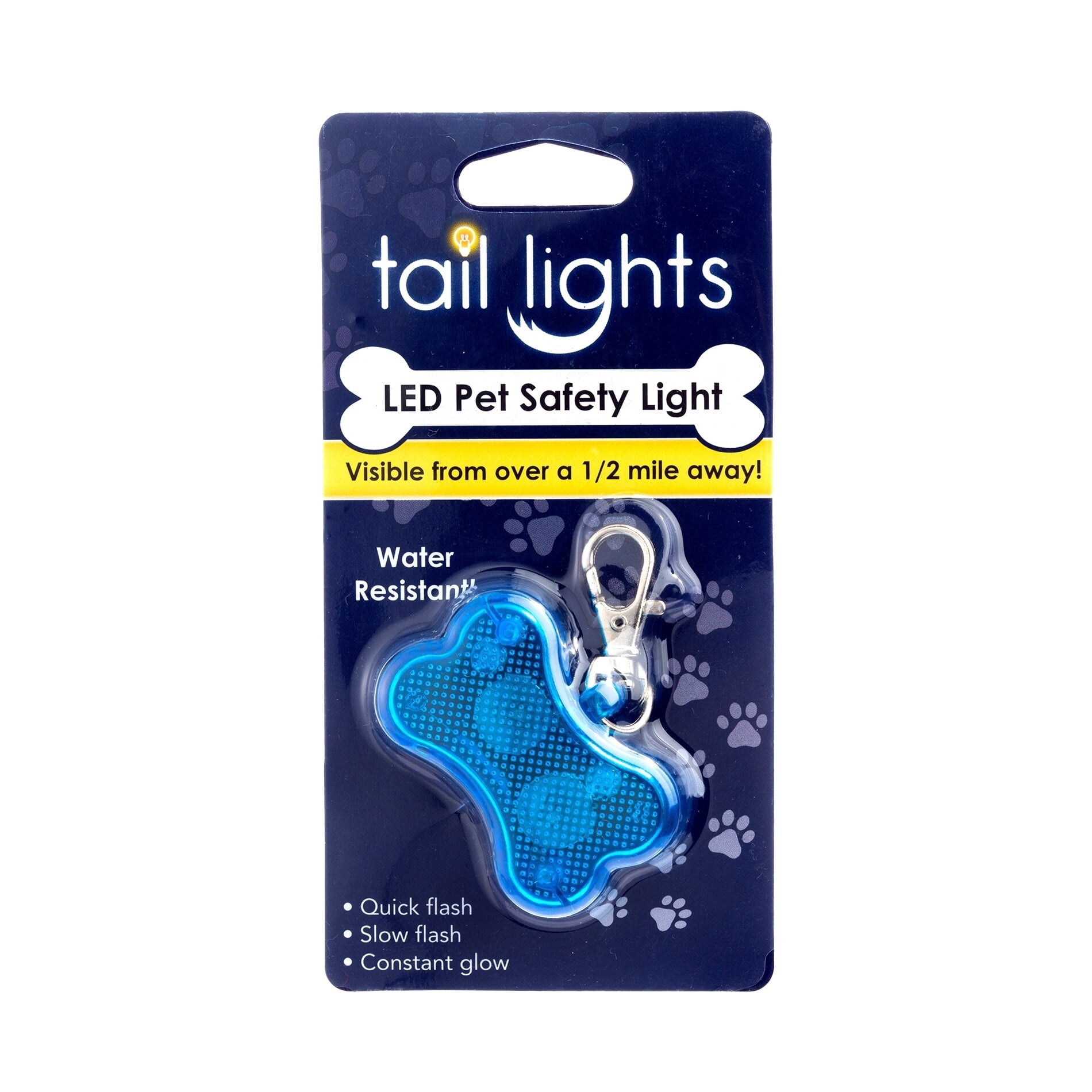 Tail Light LED Bone Shaped Collar Charm, Multiple Colors Available
