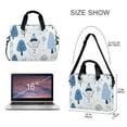thumbnail image 3 of FORMRS 16" Laptop Bag Carrying Sleeve Case with Handle Travel Shoulder Briefcase, Simple Cartoon Snowmen, 3 of 8