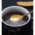 thumbnail image 5 of Tunhigl Elegant 304 Stainless Steel Feather Spoon and Fork Set (2pc) - Perfect for Desserts, Coffee, Fruits, Picnics, Camping, BBQ & More Gold, 5 of 6