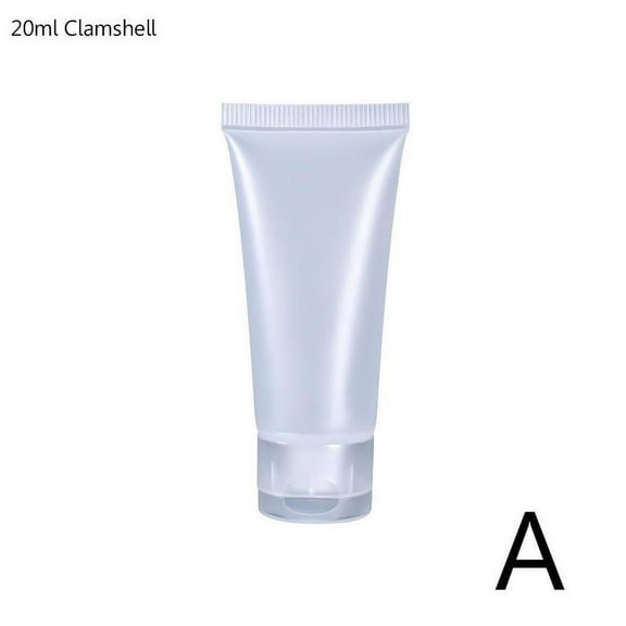 5Pcs 20ML Empty Cosmetic Tubes Portable Clear Refillable Bottles Travel Squeeze Lotion Containers with Flip Lid for Facial Cleanser Hand Cream R1D2