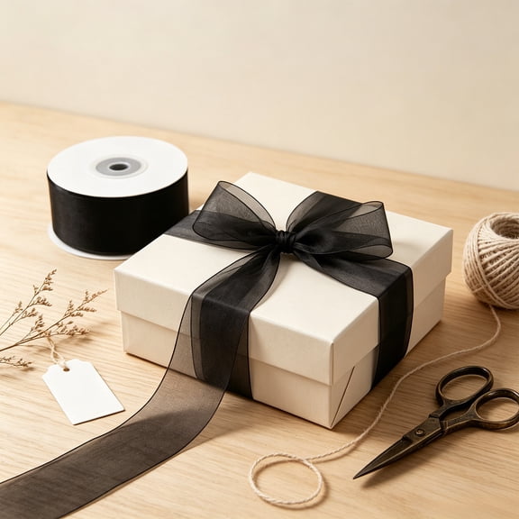 Semi Transparent Organza Ribbon for Jewelry Making, Sheer Polyester Craft Ribbon for Wedding Party Garland Decor