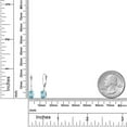 thumbnail image 6 of Gem Stone King 14K White Gold Blue Zircon Earrings for Women | 2.50 Cttw | Gemstone Birthstone | Oval 7X5MM, 6 of 6
