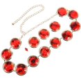 thumbnail image 3 of Waist Chain Women Body Chain Teen Girls Cosplay Parties Metal Red Rhinestone Figure Enhancement 1Pcs, 3 of 5