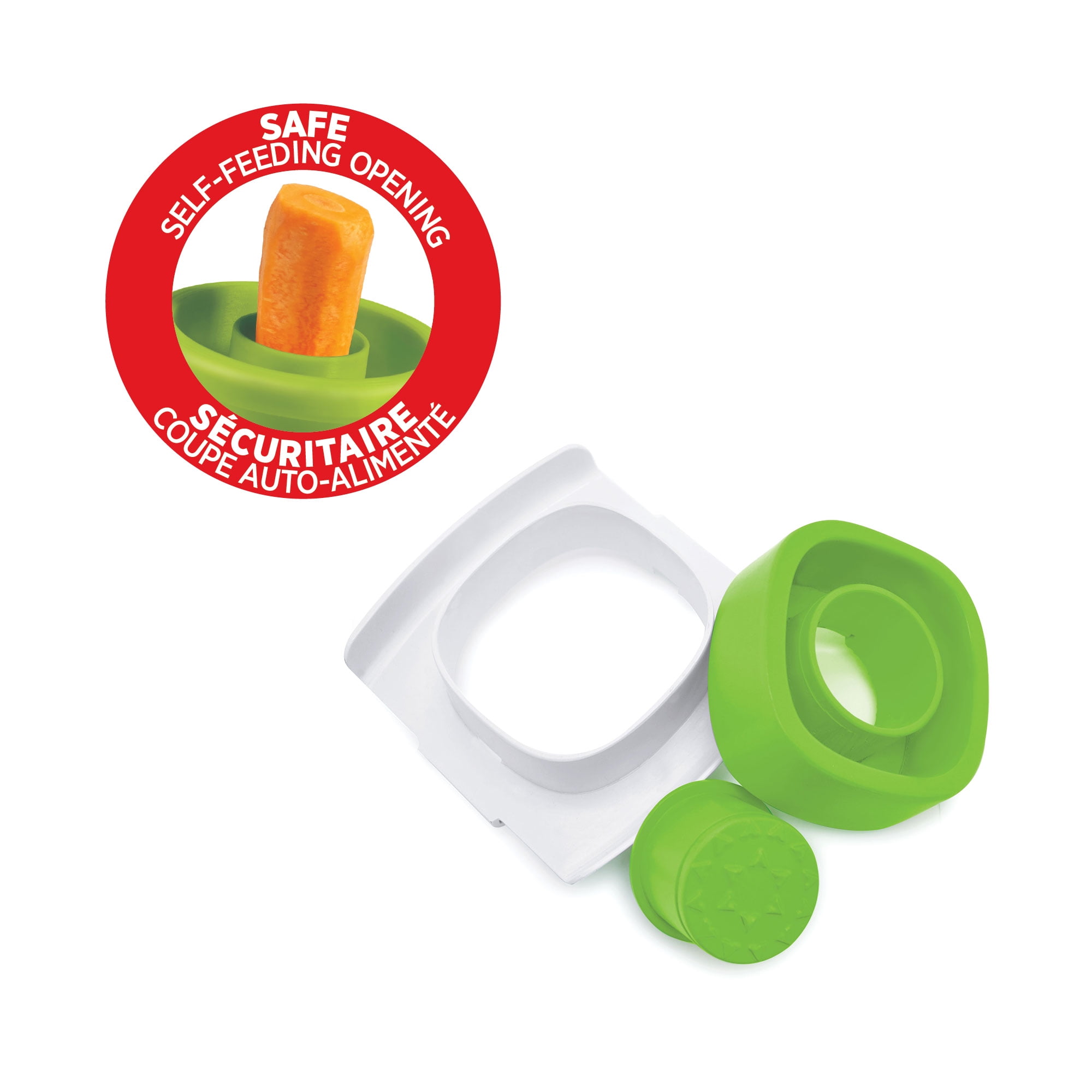 Starfrit Mandoline À Main Avec Lame En V, Épaisseur Ajustable, Base Antidérapante, Ouverture Auto-Alimentée Sécuritaire, Garde De Sécurité, Va Au Lave-Vaisselle, Pour Fruits Et Légumes Tranchez rapidement fruits et légumes avec cette mandoline Starfrit à lame en V. Design auto-alimenté sécuritaire, épaisseur ajustable, appui antidérapant. Rangement facile et va au lave-vaisselle.