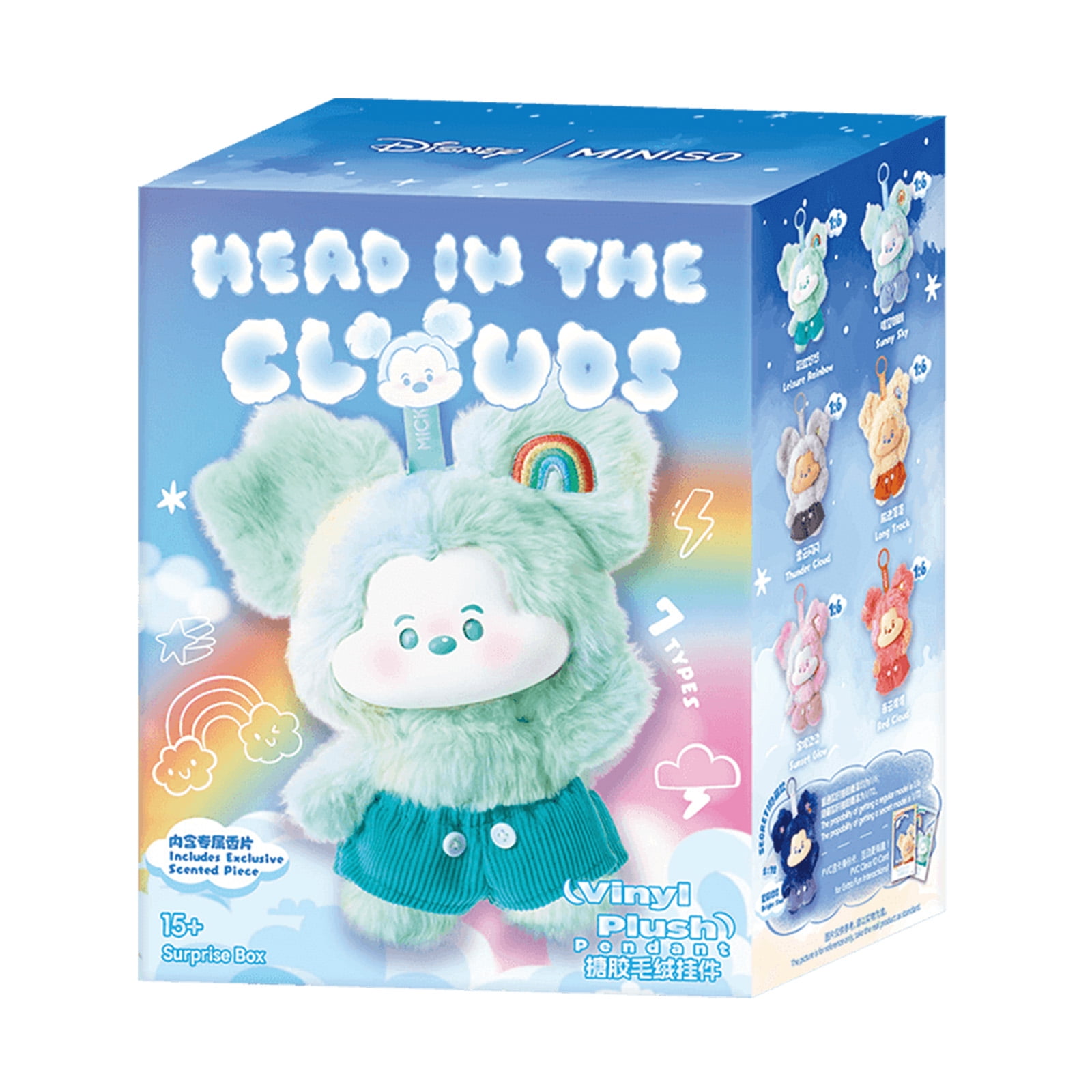 Miniso Disney Mickey Head in the Clouds Blind Box Vinyl Figure – Random Mystery Collectible Toy, Plush-Style Design for Display, Gifts & Disney Fans