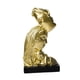 thumbnail image 3 of Escultura abstracta de resina con forma de estatua besándose para estanterías navideñas y dormitorios. Dorado, 3 of 9