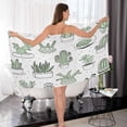 thumbnail image 7 of Coolnut 2 Pack Pure Cotton Towel Set, Soft Highly Absorbent Machine Washable Cactus Doodle Bath Towels for Pool,Sports, Yoga, Travel（489） Wash cloth, 7 of 7