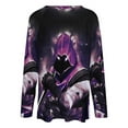 thumbnail image 5 of Valorant Omen Womens T Shirts V Neck Long Sleeve Tops Causal Loose Summer T-Shirts 4XL, 5 of 7
