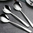 thumbnail image 2 of WHAMVOX 1 Set Stainless Steel Salad Spoon Salad Fork Salad Serving (Silver), 2 of 8