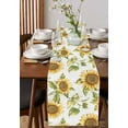 thumbnail image 4 of Yellow Sunflowers Table Runner 72 Inches, Summer Botanical Floral Leaves Bed Runner Dresser Scarves Tabletop for Indoor Outdoor Parties/Ceremony/Banquet, 16" x 72", 4 of 8