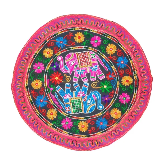Colorful embroidery wall hanging tapestry wall art boho home decor elephant lover