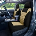 FH Group Car Seat Covers Front Set Premium Beige 3D Air Mesh Low Back