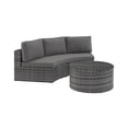 thumbnail image 6 of Crosley Catalina 2Pc Outdoor Wicker Sectional Set Gray/Gray - Sectional Sofa & Round Glass Top Coffee Table, 6 of 8