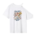 thumbnail image 1 of Camiseta para mujer con cuello redondo, camisetas simples y modernas de verano para desplazamientos en la oficina SG, 1 of 7