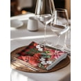 thumbnail image 6 of Cardinal Bird Cloth Napkins Set of 4 Reusable Dinner Napkins, Poinsettia Pine Cones Berry Flowers Red Plaid Cocktail Napkin Washable Table Napkins for Wedding/Holiday Party/Baby Shower 20"x20", 6 of 7