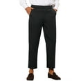 thumbnail image 4 of Lars Amadeus Men's Casual Solid Color Flat Front Cropped Ankle-Length Dress Pants, 4 of 6