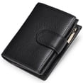 thumbnail image 1 of Cartera de piel auténtica para mujer, cartera pequeña para mujer con bloqueo RFID, cartera para mujer con bolsillo con cremallera y 14 ranuras para tarjetas, 1 of 5