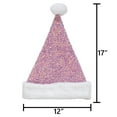 thumbnail image 2 of Holiday Time Pink Sequin Santa Hat, 17", 2 of 6