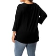 thumbnail image 2 of Women's T-SHIRT Scoop Neck Bamboo Top Casual Soft Loose Fit, 2 of 2