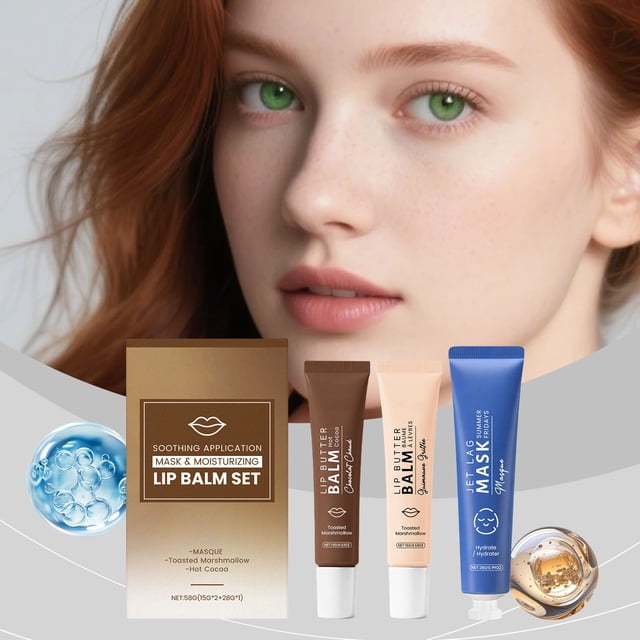 Pisexur Belleza Maquillaje Mascarilla facial calmante y labial hidratante. Set de cuidado facial diario exfoliante e hidratante para labios (58 g).para mujeres y hombres