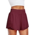 thumbnail image 3 of NELEUS Womens 2 in 1 Workout Yoga Shorts for Athletic Gym Running Casual Summer Short with Pocket,Wine Red,US Size XL, 3 of 9