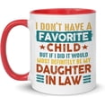 thumbnail image 1 of Taza de café divertida de cerámica, 350 ml, con texto en inglés «I Don't Have a Favorite Child», 1 of 2