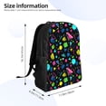 thumbnail image 4 of Fotbe Geometric 1980s Styled Travel Laptop Backpack, Business Slim Sturdy Laptops Backpack, Water Resistant College School Computer Bag Gift for Men & Women Fits 15.6 Inch Notebook, 4 of 8