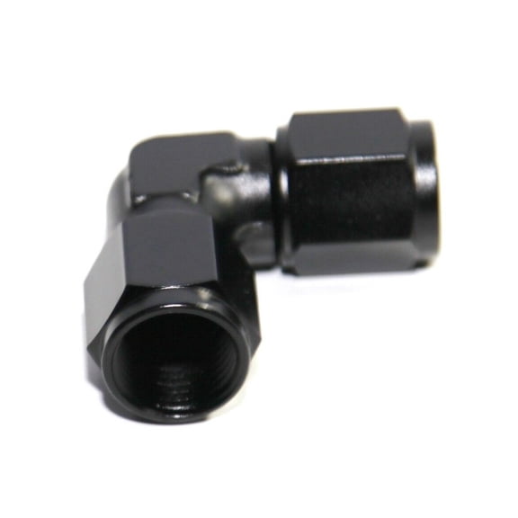 10 Pieces Of BLACK AN6 Female to 6AN AN-6 Female 90 Degree Flare Swivel Fitting Adapter BLACK AN6 Female to 6AN AN-6 Female 90 Degree Flare Swivel Fitting Adapter