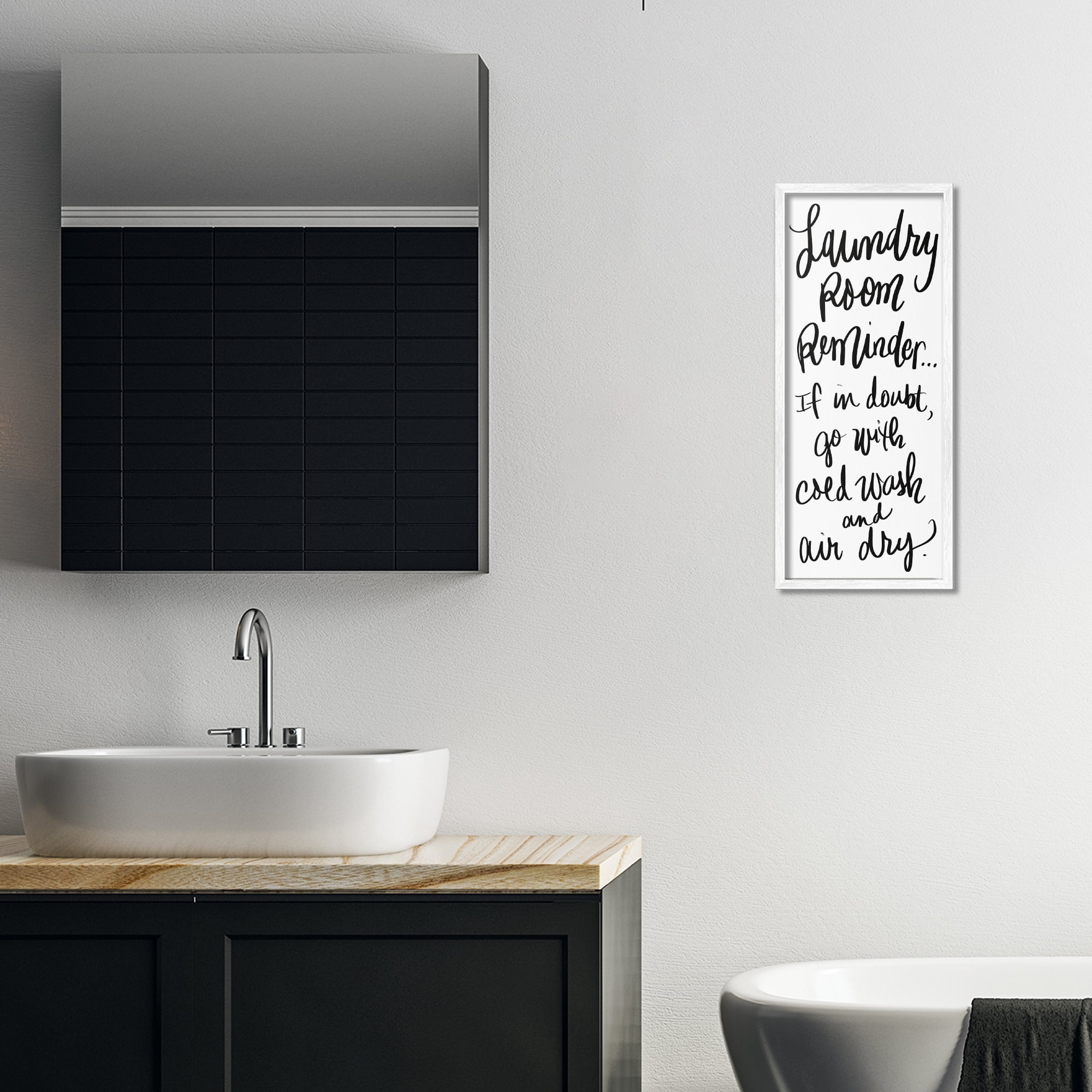 Stupell Industries If In Doubt Laundry Tip White Framed Giclee Art, design by SD Graphics Studio