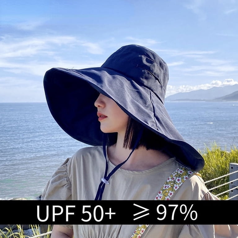 UPF 50+ Waterproof Bucket Hat with High Ponytail Hole for Outdoor Activities Beach Sun Hats for Women UV Protection with High Ponytail  main image 3