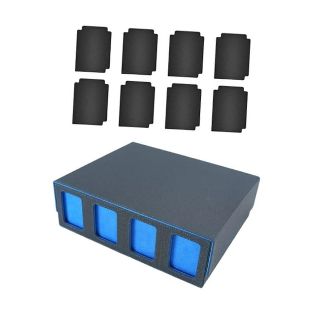 Almencla Card Deck Box Baseball Card TCG for 2400+ Cards Trading Cards Case Deck Case Blue with Divider