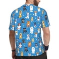 thumbnail image 2 of Wukai Cute Dogs Print Men's Short-Sleeved Mesh T-Shirt,Quick-Dry Short Sleeve Workout T-Shirt-5X-Large, 2 of 8