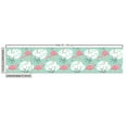 thumbnail image 3 of Ambesonne Tropical Fabric by the Yard Upholstery, Flamongos Monsteras Plot, 1 Yard, Mint Green and Pastel Pink, 3 of 5