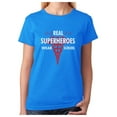 thumbnail image 1 of Tstars Womens Nurse Shirts Gift for Nurse Real Superheroes Wear Scrubs Nursing MD Medical Women T Shirt, 1 of 5
