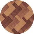 thumbnail image 1 of Ahgly Company Machine Washable Indoor Square Transitional Brown Red Area Rugs, 3' Square, 1 of 7