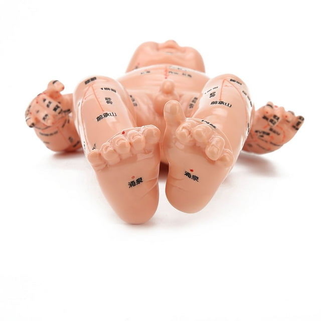 Modelo de masaje para niños, modelo de masaje para niños, muñeca de entrenamiento con puntos de acupuntura, meridianos del cuerpo infantil, modelo de masaje elaborado por expertos
