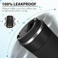 thumbnail image 3 of 4 Pack 16 oz Vacuum Insulated Travel Coffee Tumbler with Lid Double Wall Stainless Steel Mug Black, 3 of 6