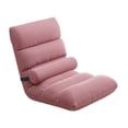 thumbnail image 3 of Silla de suelo con respaldo, sofá, silla de dormitorio con 5 posiciones, sofá de suelo, sala de estar, sillas plegables modernas y suaves, plegables Rosa, 3 of 8
