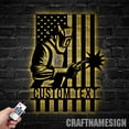 thumbnail image 3 of Craftnamesign Custom Ironworker Welding Metal Wall Art LED Light, Welder Name Sign, Workshop Decor, 3 of 5